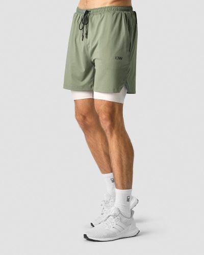 ICIW Stride 2-in-1 Shorts Men Sea Green