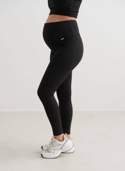aimn Black Warming Maternity Tights