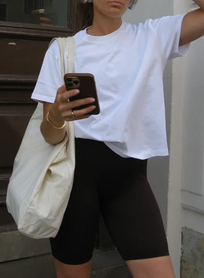 aimn White Boxy T-shirt