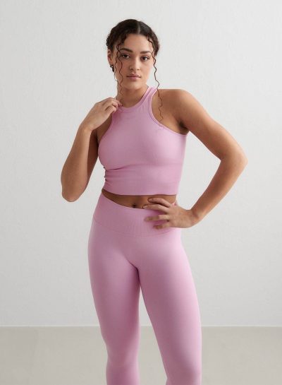 aimn Cotton Candy Shape Seamless Racerfront Top