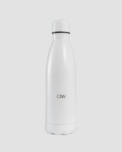 ICIW Stainless Water Bottle Steel 500ml White