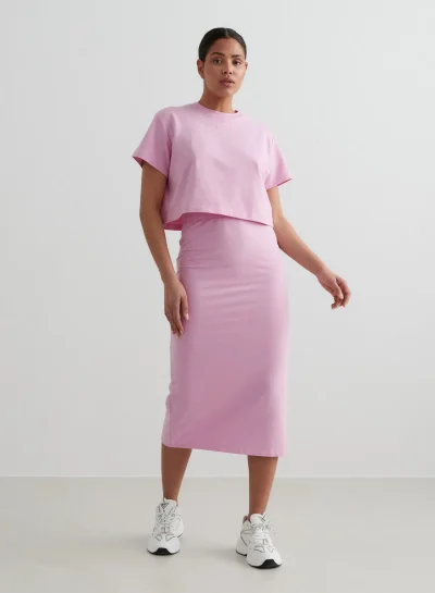 aimn Cotton Candy French Terry Skirt