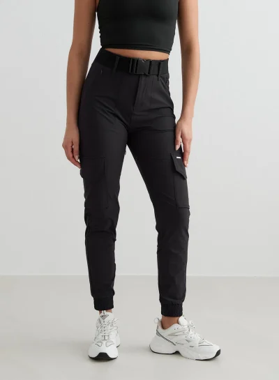 aimn Black Cargo Pants