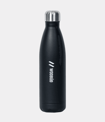 Wodbúðar 500ml stálflaska svört