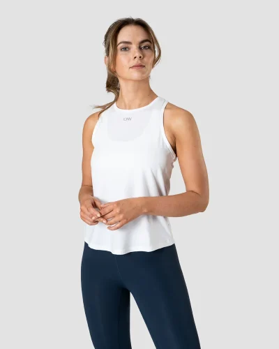 ICIW High Neck Tank Top White