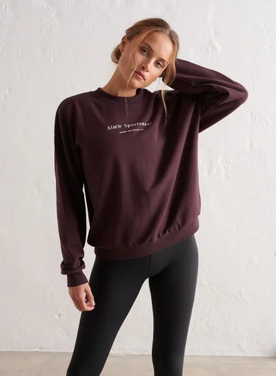 aimn Cacao Serif Sweatshirt