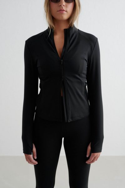 aimn Black Sense Zip Jacket