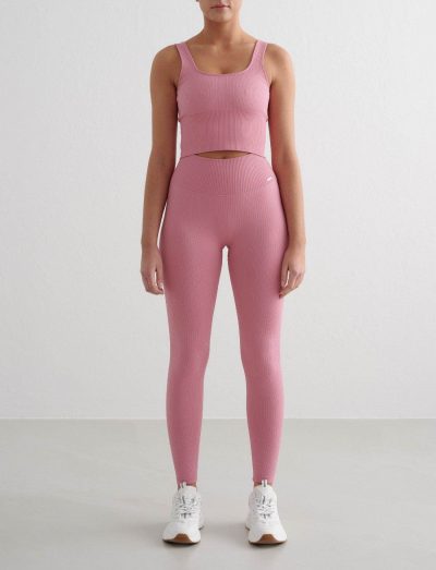 aimn Desert Rose Ribbed Seamless Tights