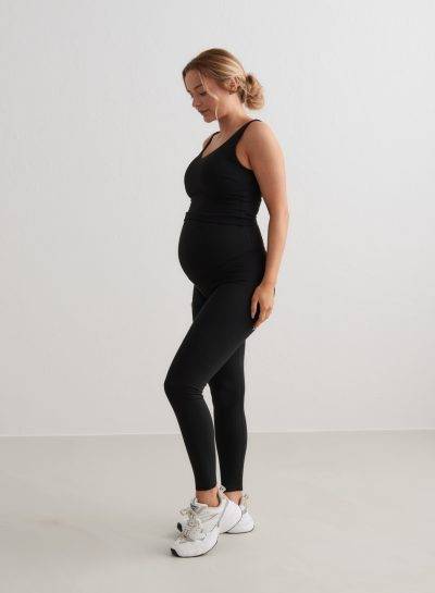 aimn Black Sense Maternity Tights