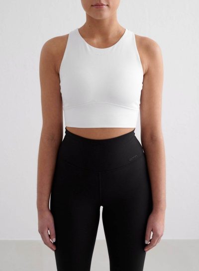 aimn White Sense Sports Bra