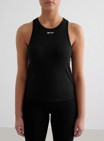 aimn Black Soft Basic Singlet