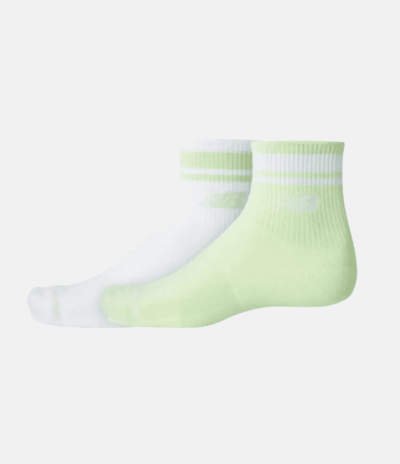 New Balance Run Repreve Ankle 2 Pack Sokkar Hvítir og Grænir