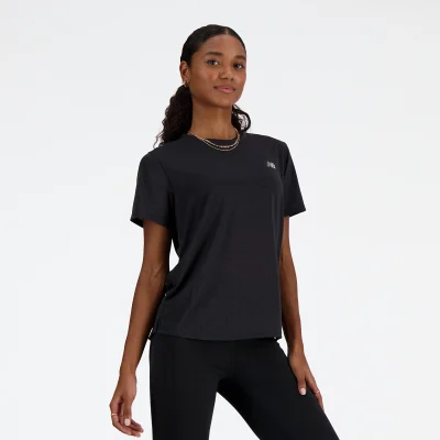New Balance Athletics T-Shirt Svartur Kvenna