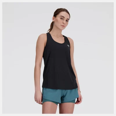 New Balance Athletics Tank Svartur Kvenna