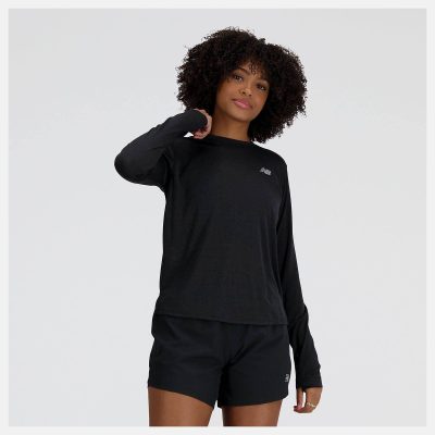 New Balance Athletics Long Sleeve Svört Kvenna