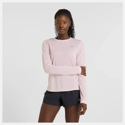 New Balance Athletics Long Sleeve Bleik Kvenna