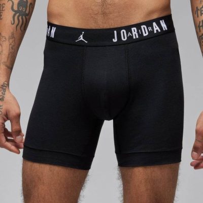 Jordan Flight Cotton Boxer Briefs Svartar Karla (3-Pack)