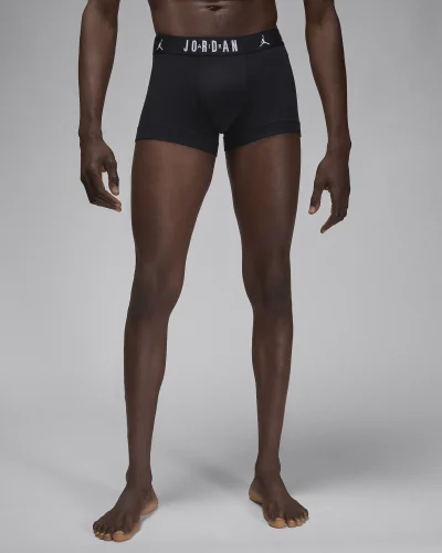 Jordan Flight Cotton Boxer Trunks Svartar Karla (3-Pack)