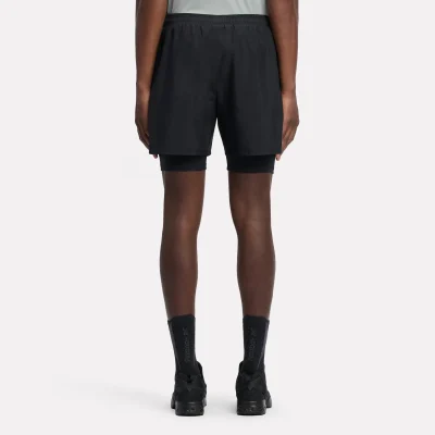 Reebok Athlete Hype 2-In-1 Shorts Svartar Karla
