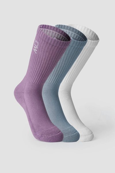 ICIW Training Socks 3-pack Lavender/Soft Blue/White