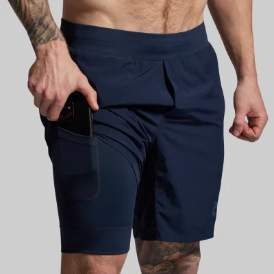 Born Primitive Versatile Short W/ Compression 9inch Navy