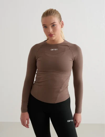aimn Macchiato Soft Basic Long Sleeve
