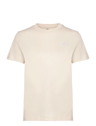 New Balance Sport Essentials Jersey T Shirt Linen Beige Kvenna
