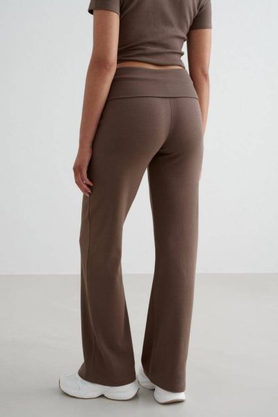 aimn Macchiato Ease Ribbed Pants