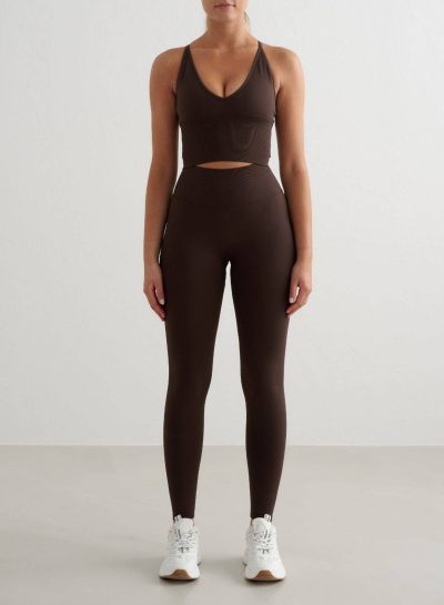 aimn Chocolate Shape Seamless Tights