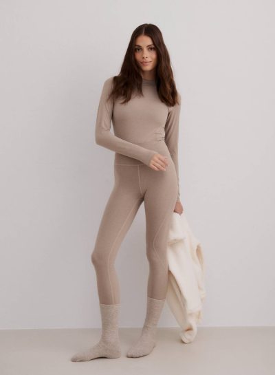 aimn Espresso Melange Baselayer Leggings