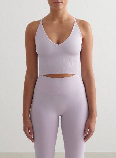 aimn Pale Lavender Shape Seamless Cross Back Bralette