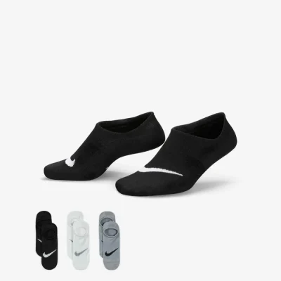 Nike Everyday Plus Lightweight Training Footie Socks Marglita 3 Pör Kvenna