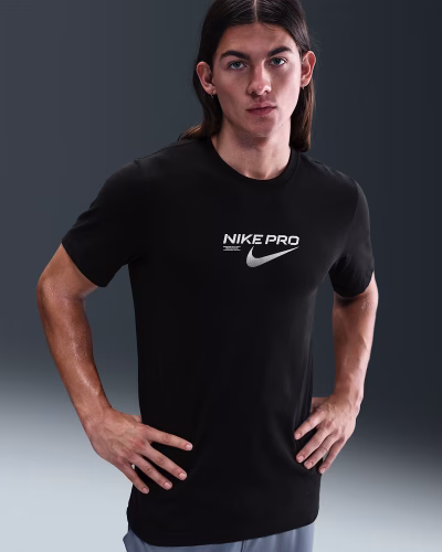 Nike Pro DriFIT Training T Shirt Svartur Karla