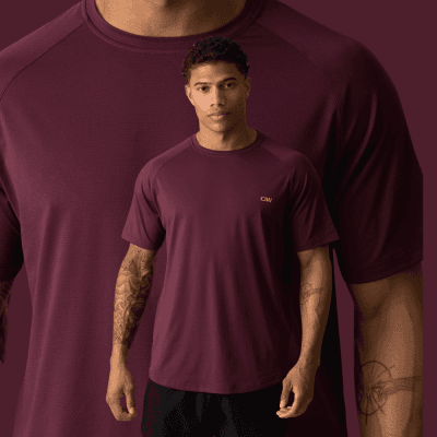 ICIW Stride Raglan T-Shirt Dark Mahogany