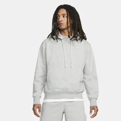 Nike DriFIT Standard Issue Pullover Hoodie Grey Ivory Karla