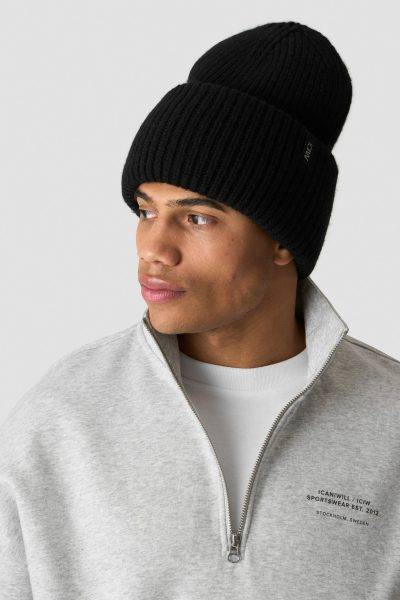 ICIW Everyday Chunky Wool Beanie Black