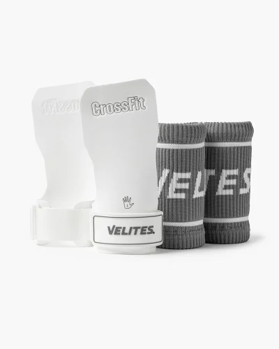 Velites CrossFit® Quad Competition Fimleikaólar Hvítar (fylgja með úlnliðsbönd)