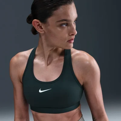 Nike Swoosh Medium Support Padded Sports Bra Seaweed Kvenna