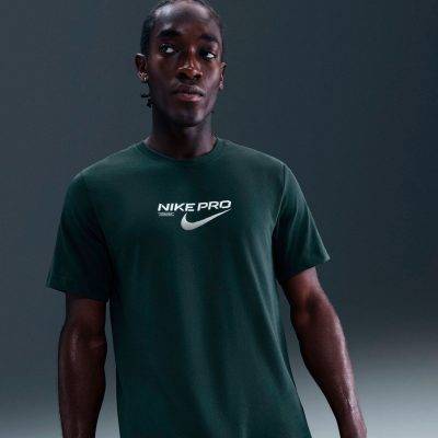 Nike Pro DriFIT Training T Shirt Seaweed Karla