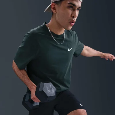 Nike Hyverse DriFIT UV Short Sleeve Versatile Top Seaweed Green Karla