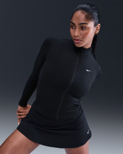 Nike One Fitted DriFIT Full Zip Jacket Svartur Kvenna