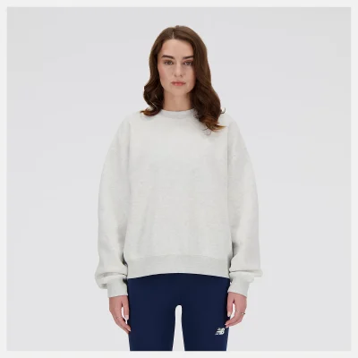 New Balance Sport Essentials Fleece Crew Sweatshirt Grá Kvenna