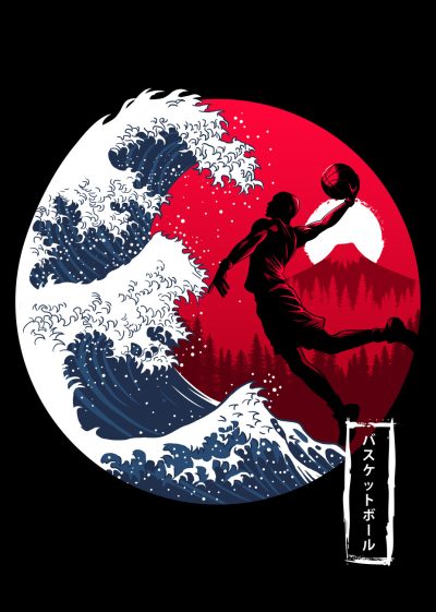 Art Print Wave Summer Basketball 30x40 cm