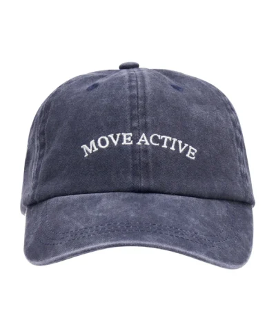Move Active Embroidered Pilates Club Stonewash Denim Derhúfa
