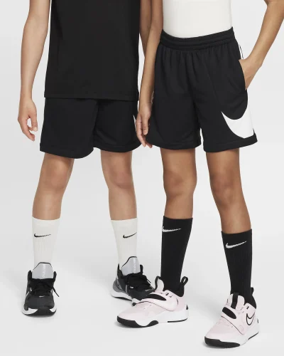 Nike Multiplus Big Kids Dri FIT Training Shorts Svartar