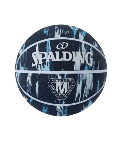 Spalding Marble Navy Light Blue Outdoor Basketball Stærð 5