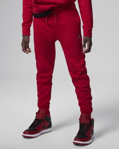 Jordan MJ Brooklyn Fleece Essentials Síðbuxur Rauðar Krakka