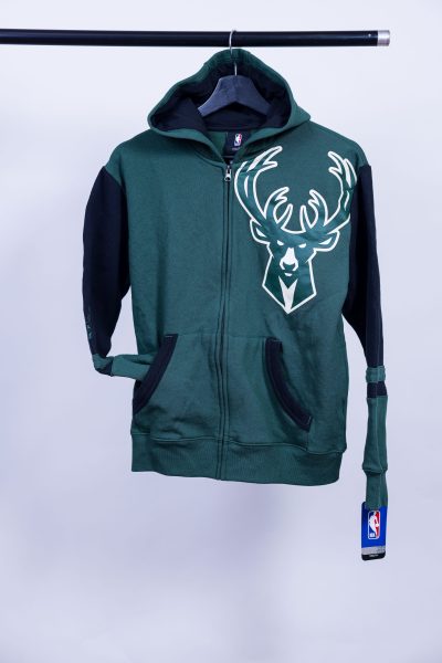 Outerstuff - Milwaukee Bucks Rennd Hettupeysa Græn Krakka