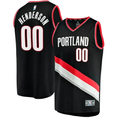 Fanatics - Scoot Henderson - Portland Trail Blazers Svört Krakka