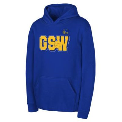 Outerstuff - Golden State Warriors Series Sweep Fleece Pull Over Peysa Blá Krakka